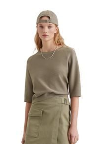 Marc O'Polo Damen Rundhalspullover "aus Organic Cotton", grün, casual, Gr. XXS, MARC O'POLO DENIM, unifarben, Obermaterial: 100% Baumwolle, Pullover