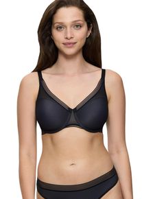Triumph Damen Minimizer-BH "Infinite Sensation W01", Gr. 75, schwarz, Mesh, Microtouch, Obermaterial: 78% Polyamid, 22% Elasthan (LYCRA), klassisch,