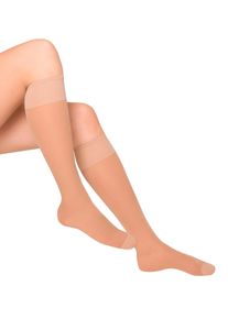 Janastyle Damen Stützkniestrümpfe "Fresh Travel, idealer Reise- und Alltagsbegleiter, 8-10 mmHg", beige, Nylon, Elasthan (LYCRA), Socken, hoher