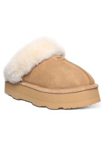 Bearpaw Damen Hausschuh "RETRO PLATFORM LOKI", Gr. 37, braun, Veloursleder, casual, Schuhe, Mules, Clog, Slides mit Plateausohle