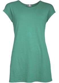Seidel Moden Damen Longshirt, grün, casual, Gr. 44, unifarben, Jersey, Obermaterial: 95% Viskose, 5% Elasthan, Shirts, MADE IN GERMANY