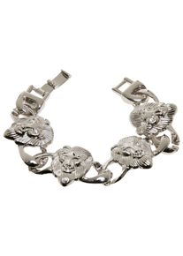Urban Classics Damen Bettelarmband "Urban Classics Unisex Lion Bracelet", L/XL, Zink, silber, Zink, Armbänder