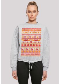 F4NT4STIC Damen Sweatshirt "Guns n' Roses Weihnachten Christmas", grau, casual, Gr. L, Obermaterial: 65% Baumwolle, 35% Polyester, Sweatshirts,