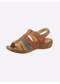 Casual Looks Damen Sandale, Gr. 39, bunt, Glattleder, sportlich, Schuhe