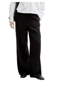 Damen Paperbag-Hose, schwarz, casual, Gr. S, Tom Tailor Denim, unifarben, Obermaterial: 100% Lyocell, Hosen, mit Taschen