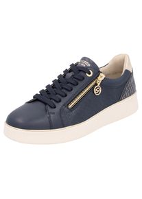 Remonte Damen Plateausneaker, Gr. 39, gold, Leder, Lederimitat, sportlich, Schuhe, Freizeitschuh, Halbschuh, Schnürerschuh, seitlicher Reißverschluss