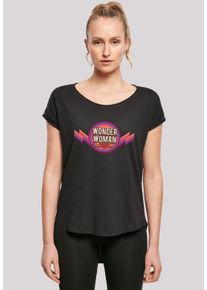 F4NT4STIC Damen T-Shirt "DC Comics Wonder Woman Rainbow Logo", schwarz, casual, Gr. M, Obermaterial: 100% Baumwolle, Shirts, Print