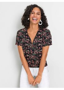 Inspirationen Damen Kurzarmshirt "Shirt", rosa, Gr. 36, geblümt, gemustert, 50% Baumwolle, 50% Modal, Shirts