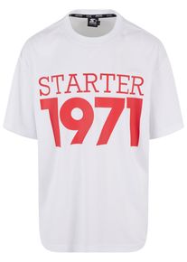 Herren T-Shirt "Starter Black Label Starter Train Day Mesh Jersey", weiß, casual, Gr. S, STARTER Black Label, bedruckt, 100% Polyester, Shirts