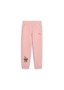 Puma Kinder Sporthose "Cats Club Jogginghose Kinder", pink, Gr. 122, bedruckt, Obermaterial: 32% Polyester, 68% Baumwolle; Unterer Saum: 3% Elasthan,