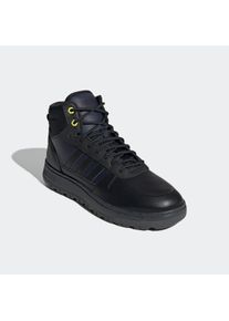 Damen Sneakerboots "FROZETIC", adidas Sportswear, Gr. 44, schwarz, Leder, Synthetik, sportlich, Schuhe, Sneaker, Schnürboots, Winterschuhe