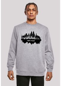 F4NT4STIC Herren Kapuzenpullover "Cities Collection - New York skyline", grau, casual, Gr. S, Obermaterial: 50% Baumwolle, 50% Polyester, Pullover,