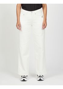 Gang Damen Weite Jeans "94CARLOTTA", weiß, casual, Gr. 33, unifarben, Denim/Jeans, Obermaterial: 81% Baumwolle, 17% Polyester, 2% Elasthan, Jeans