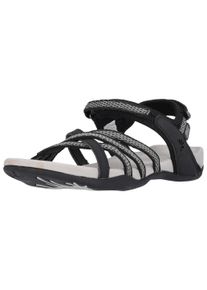 CRUZ Damen Sandale "Aarhus", Gr. 39, schwarz-weiß, Polyurethane, casual, Schuhe, mit praktischem Klettverschluss