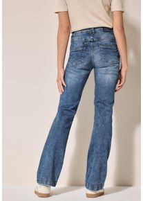 Cecil Damen Gerade Jeans, blau, casual, Gr. 34, unifarben, Web, Jeans, 78% Baumwolle, 20% Polyester, 2% Elasthan, Jeans, 5-Pocket-Style