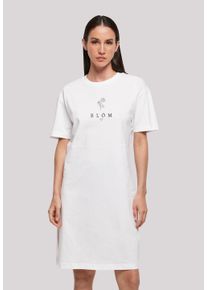 F4NT4STIC Damen Shirtkleid "Blóm Rose", weiß, casual, Gr. 4XL, Obermaterial: 100% Baumwolle, Kleider, Print