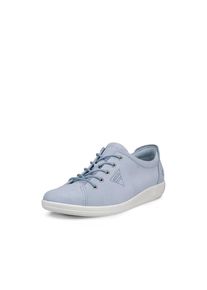 Ecco Damen Schnürschuh "Ecco Soft 2.0", Gr. 40, blau, Leder, sportlich, Schuhe, Freizeitschuh, Halbschuh, Schnürschuh mit dezenter Logo Prägung