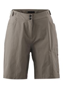 Gonso Damen Fahrradhose "Adventure Shorts W", grau, Gr. 38, 90% Polyamid, 10% Elasthan, Hosen, Strapazierfähig und formstabil