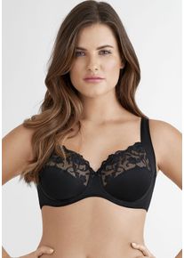 Felina Damen Bügel-BH "Moments", Gr. 110, schwarz, Spitze, Obermaterial: 79% Polyamid, 15% Polyester, 6% Elasthan, unifarben, gemustert, feminin,