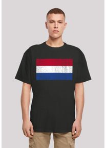 F4NT4STIC Herren T-Shirt "Netherlands NIederlande Holland Flagge distressed", schwarz, casual, Gr. M, Obermaterial: 100% Baumwolle, Shirts, Print