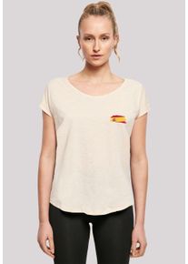 F4NT4STIC Damen T-Shirt "Spain Spanien Flagge", beige, casual, Gr. XXL, Obermaterial: 100% Baumwolle, Shirts, Print