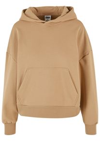 Urban Classics Damen Kapuzenpullover "Urban Classics Damen Ladies Cozy Oversized Hoody", beige, casual, Gr. S, unifarben, 95% Baumwolle, 5% Elasthan,