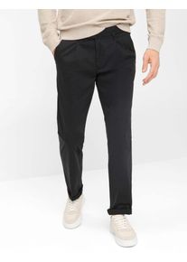 Eurex By Brax Herren Bundfaltenhose "Style LUIS", schwarz, Gr. 52, 96% Baumwolle, 4% Elasthan, Hosen