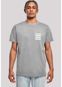 F4NT4STIC Herren T-Shirt "Looney Tunes Taz Stripes Faux Pocket", grau, casual, Gr. XXL, Obermaterial: 100% Baumwolle, Shirts, Print