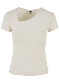 Urban Classics Herren T-Shirt "Urban Classics Damen Ladies Organic Asymmetric Neckline Tee", beige, casual, Gr. M, unifarben, 95% Baumwolle, 5%