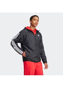 Herren Windbreaker "M 3S WB", schwarz-weiß, sportlich, Gr. XXL, adidas Sportswear, Obermaterial: 100% Polyester, Jacken