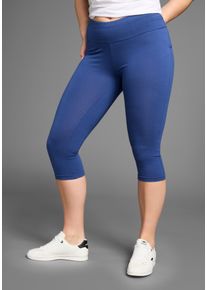 Kangaroos Damen 3/4-Hose, blau, sportlich, Gr. 40, Jersey, Obermaterial: 95% Baumwolle, 5% Elasthan, Hosen, Große Größen
