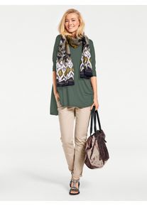 Heine Damen Oversize-Shirt "Oversized Shirt", grün, Gr. 48, unifarben, 95% Viskose, 5% Elasthan, Shirts