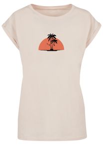 Merchcode Herren T-Shirt "Merchcode Damen Ladies Summer - Beach T-Shirt", beige, casual, Gr. XL, bedruckt, 100% Baumwolle, Shirts