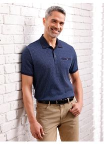 CLASSIC Herren Poloshirt "Kurzarm-Poloshirt", blau, Gr. 44, gemustert, mehrfarbig, 100% Baumwolle, Shirts