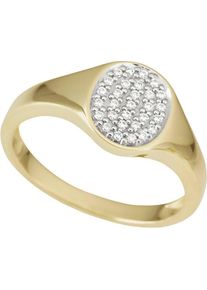 Firetti Damen Fingerring "Schmuck Geschenk Gold 333 Damenring Goldring Fantasie bicolor", 17, 0,15 ct P2 = erkennbare Einschlüsse, Gelbgold
