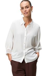 Zero Damen Klassische Bluse "Zero Bluse mit Fledermausärmeln", weiß, casual, Gr. 38, durchscheinend, Web, Obermaterial: 70% Viskose, 30% Lyocell.