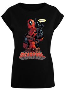 ABSOLUTE CULT Herren T-Shirt "ABSOLUTE CULT Damen Ladies Deadpool - Hey You T-Shirt", schwarz, casual, Gr. L, bedruckt, 100% Baumwolle, Shirts