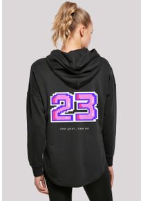 F4NT4STIC Damen Kapuzenpullover "SIlvester Party Happy People Only", schwarz, casual, Gr. M, Obermaterial: 100% Baumwolle, Pullover, Print