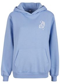 MISS TEE Damen Kapuzenpullover "Miss Tee Wildest Dreams Ladies Fluffy Hoody", blau, casual, Gr. S, mehrfarbig, 70% Baumwolle, 30% Polyester, Pullover