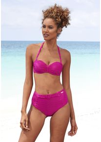 Sunseeker Damen Bügel-Bandeau-Bikini-Top "Loretta", pink, Gr. 34, unifarben, Strukturmuster, strukturiert, Microfaser, Polyamid, Bikini-Oberteile,