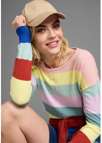 Kangaroos Damen Streifenpullover, bunt, casual, Gr. 44, gestreift, Feinstrick, Obermaterial: 50% Viskose, 26% Polyamid, 24% Polyester, Pullover, in