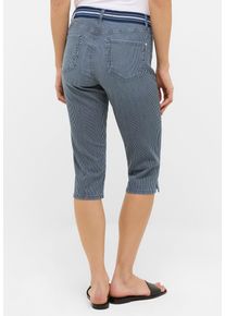 Angels Damen Caprijeans "ANACAPRI SPORTY", blau, casual, Gr. 42, gestreift, Denim/Jeans, Obermaterial: 89% Baumwolle, 8% Polyester, 3% Elasthan,