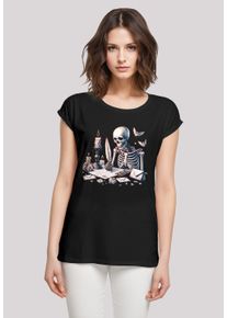F4NT4STIC Damen T-Shirt "Skelett Liebesbrief Valentinstag", schwarz, casual, Gr. XXL, Obermaterial: 100% Baumwolle, Shirts, Premium Qualität