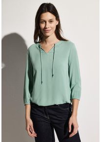 Cecil Damen Langarmblusematcha grün, casual, Gr. XXXL, unifarben, Stoff, 100% Viskose, Blusen, mit 3/4 Ärmeln