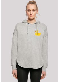 F4NT4STIC Damen Kapuzenpullover "Yellow Rubber Duck OVERSIZE HOODIE", grau, casual, Gr. XS, Obermaterial: 100% Baumwolle, Pullover, Print