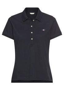 Gant Damen Poloshirt "Slim Shield Cap Logo Polo", blau, casual, Gr. S, Piquu00e9, Obermaterial: 100% Baumwolle, Shirts