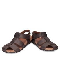 Panama Jack Herren Sandale "Stanley", Gr. 46, braun, Nappaleder, casual, Schuhe, Sommerschuh, Klettschuh, Urlaubschuh mit gepolsterter Lederinnensohle