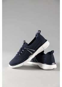 ANISTON SHOES Damen Slip-On Sneaker, Gr. 38, blau, Textil, modisch, Schuhe, Freizeitschuh, Halbschuh, Schnürschuh - NEUE KOLLEKTION