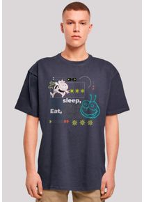 F4NT4STIC Herren T-Shirt "Die Biene Maja Eat Sleep Rave Repeat", blau, casual, Gr. S, Obermaterial: 100% Baumwolle, Shirts, Retro, Heroes of