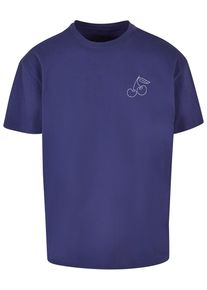 Merchcode Herren T-Shirt "Merchcode Herren Cherry Heavy Oversize Tee", blau, casual, Gr. 4XL, bedruckt, 100% Baumwolle, Shirts